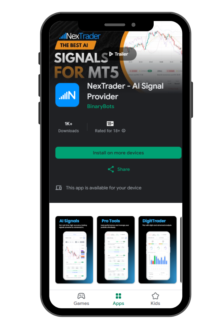 NexTrader Deriv Analysis Tool Mobile App for Android